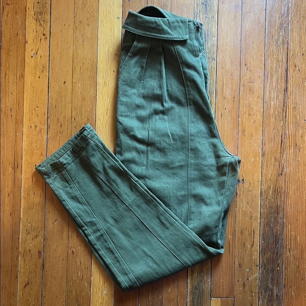 High Rise Cotton Trousers